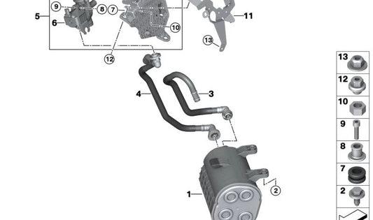 Tube de ventilation OEM 16139797993 pour BMW G05, G06, G09. BMW d'origine.