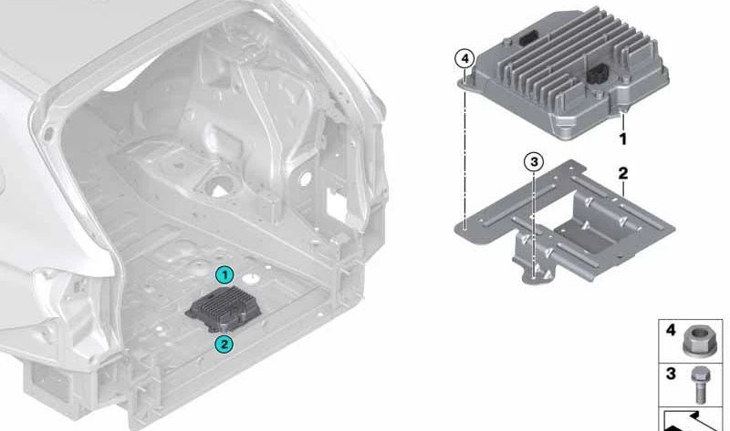 Soporte para BMW X5 F15, F85, X6 F16, F86 (OEM 61429264543). Original BMW.