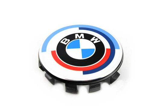 Set de Tapacubos 50 aniversario Modelo M para BMW Serie Gx y Fx. Original de BMW