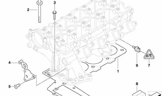 Tornillo avellanado para BMW Serie 1 E87, Serie 3 E46, E90, E91, E92, E93, Serie 5 E39, E60, E61, Serie 6 E63N, E64N, Serie 7 E38, E65, E66, X3 E83, X5 E53, E70, X6 E71 (OEM 11127806199). Original BMW