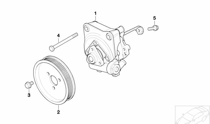 Pulley for BMW E46, E85, E86 (OEM 32427830838). Genuine BMW