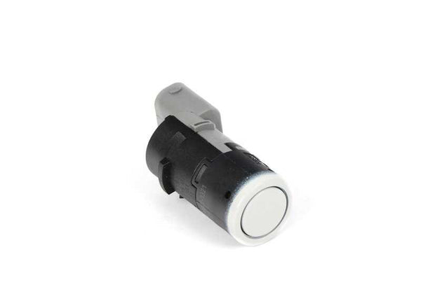 Sensor de aparcamiento (PDC) blanco alpino OEM 66206989104 para BMW E39, E60, E61, E83. Original BMW.