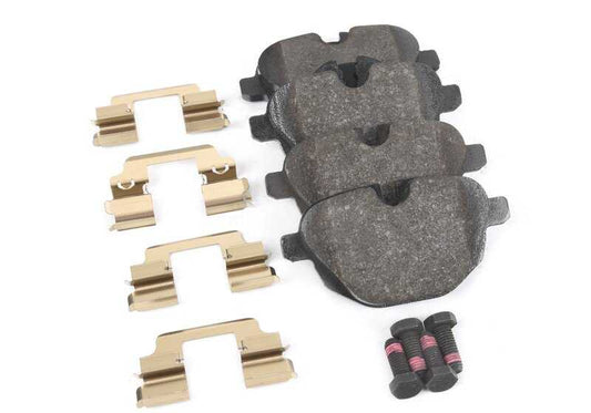 Brake Pad Repair Kit OEM 34218847062 for BMW F10, F11, F18, F25, F26, E89, I12, I15. Original BMW.