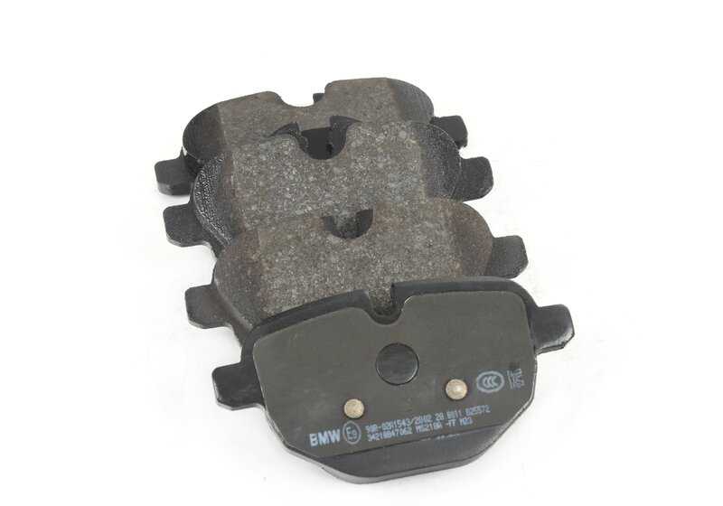 Juego de reparación pastillas de freno sin asbesto para BMW F25, F26 (OEM 34216862202). Original BMW