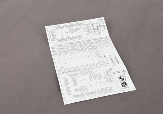 Fuse Distribution Board for BMW 1 Series F20, F21, F52, 2 Series F22, F23, F87, 3 Series F30, F80, 4 Series F33, F36, F82 (OEM 61149389074). Original BMW