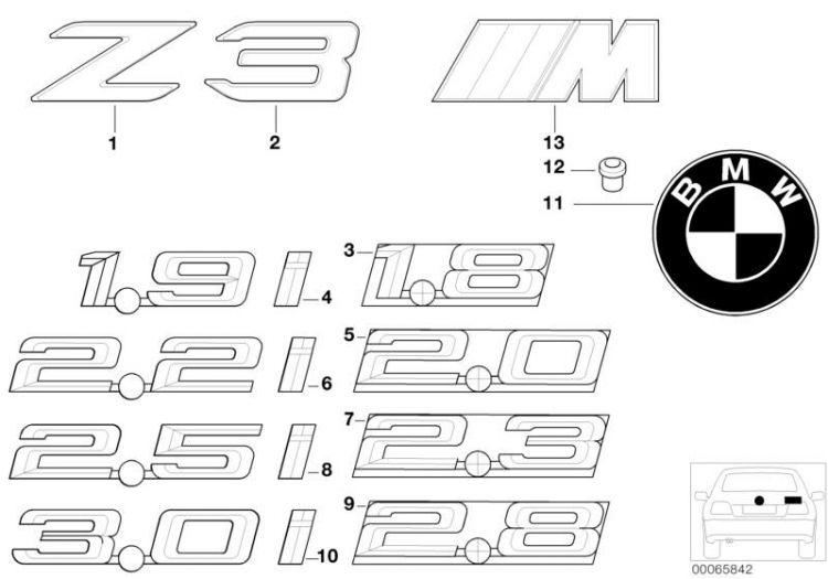 Insignia Emblema De Tapa Maletero Original Bmw Para E28 E30. Recambios