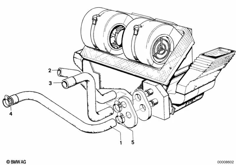 Manguera de retorno para BMW E12, E24 (OEM 64211364765). Original BMW