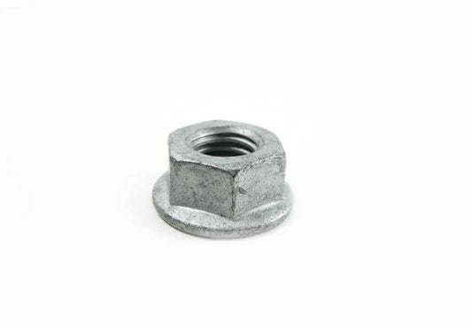 Hexagonal nut with flange for BMW 1 F40 series, F52, series 2 F44, F45, F46, U06, Series 3 E36, E46, E90, E92, E93, Series 5 E34, E39, E60, E61, Series 6 E63, E64, Series 7 E38, E65, E66, X1 F48, F39, X3 E83, X5 E53, E70, F15, F85, X6 E71, F16, F86, Z