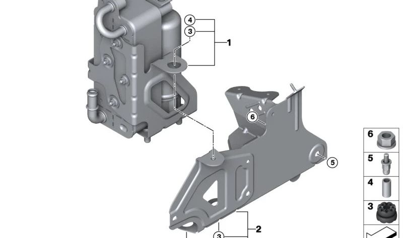 Condensatore di aria condizionata con asciugatrice OEM 64507950339 per BMW G08. BMW originale.