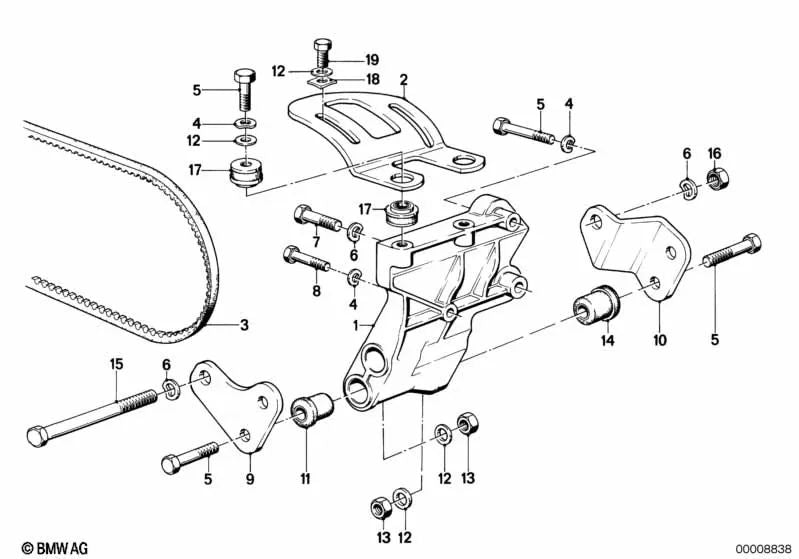 Buje para BMW Serie 3 E30, Serie 5 E28 (OEM 64521278034). Original BMW.