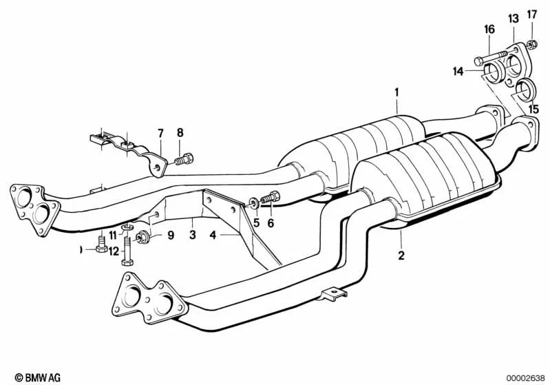 Soporte para BMW Serie 7 E32 (OEM 18211709296). Original BMW