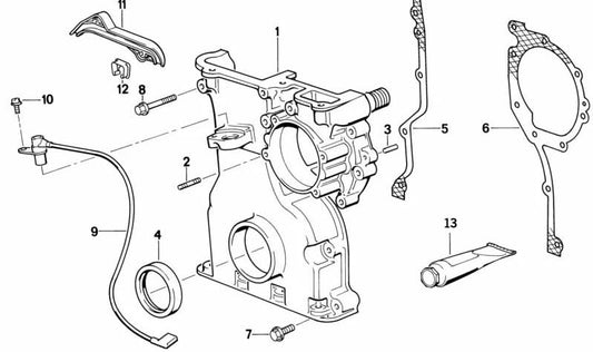 Junta de motor sin amianto OEM 11141720639 para BMW Serie 3 (E36), Serie 5 (E34). Original BMW.