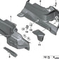 Tapa del compartimiento del maletero izquierdo para BMW F06, F06N (OEM 51477305165). Original BMW