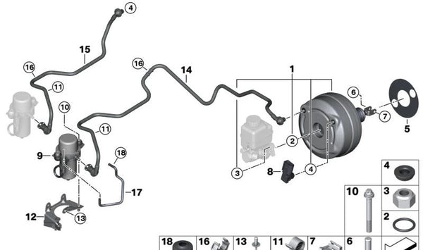 Tubo de escape para BMW I12, I15 (OEM 34336855661). Original BMW