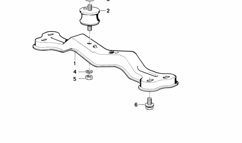 Travesaño para BMW Serie 5 E34 (OEM 23712226206). Original BMW