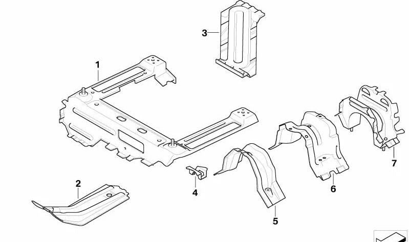 Soporte de cojinete trasero para BMW X3 E83, E83N (OEM 41123405035). Original BMW