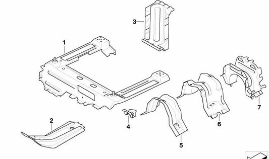 Rear bearing support for BMW X3 E83, E83N (OEM 41123405035). Original BMW