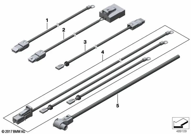 Cable de batería más distribuidor de corriente delantero para BMW X5 E70, E70N, X6 E71 (OEM 61119171893). Original BMW