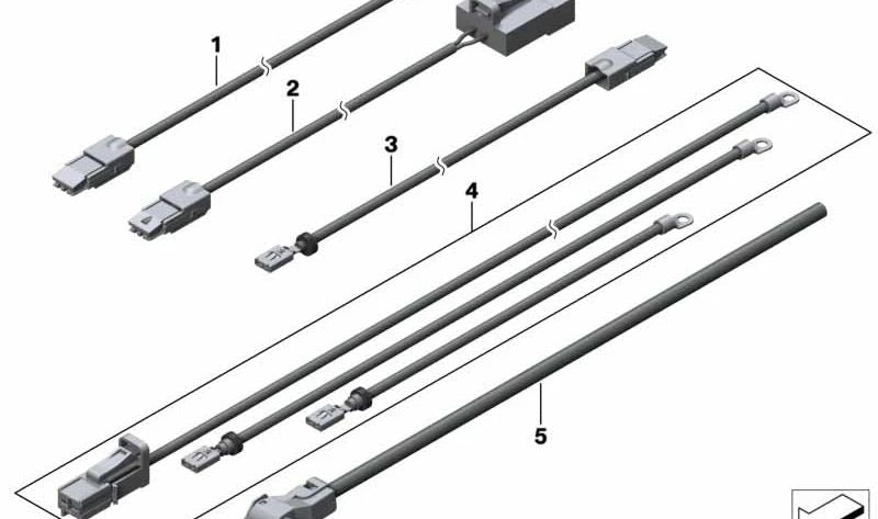 Cable de batería más distribuidor de corriente delantero para BMW E70, E71 (OEM 61119171892). Original BMW