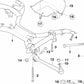 Barra de presión sin cojinete de goma derecha para BMW E39 (OEM 31121092610). Original BMW