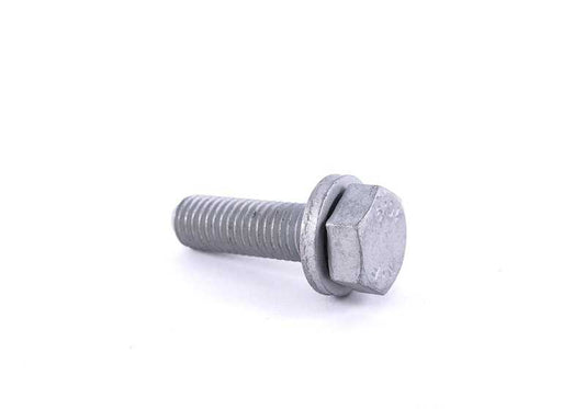 Hex Bolt with Washer OEM 33306760652 for BMW (Compatible Models: E88, E36, E46, E90, E92, E93, E39, E60, E61, F07, F10, F11, E63, E64, F06, F12, F13, E65, E66, F01, F02, F04, E83, E85, E86). Genuine BMW.