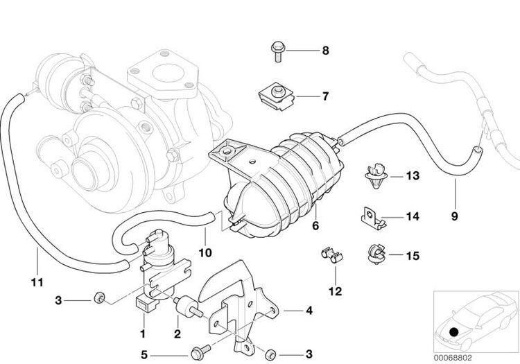 Tanque De Vacío Para Bmw E38 E39 E46 E53 E60 E61 E83 E90 E91 E92 E88 E82 E89. Original Recambios