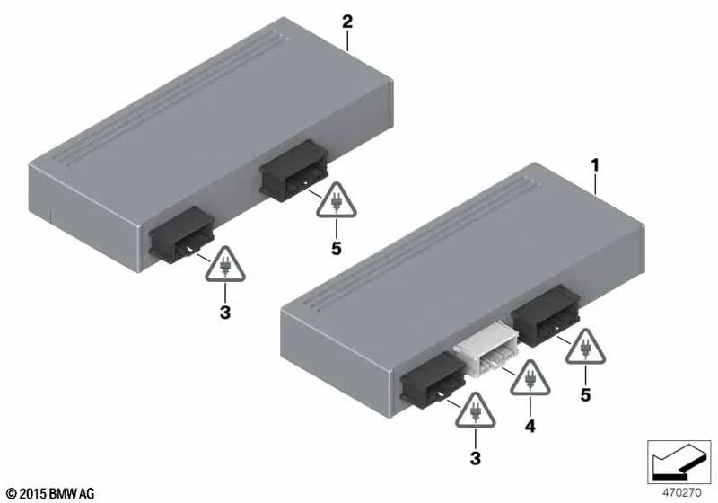 Unidad de Control del Módulo de Funciones Traseras para BMW Serie 5 F10, F18 (OEM 61357361970). Original BMW