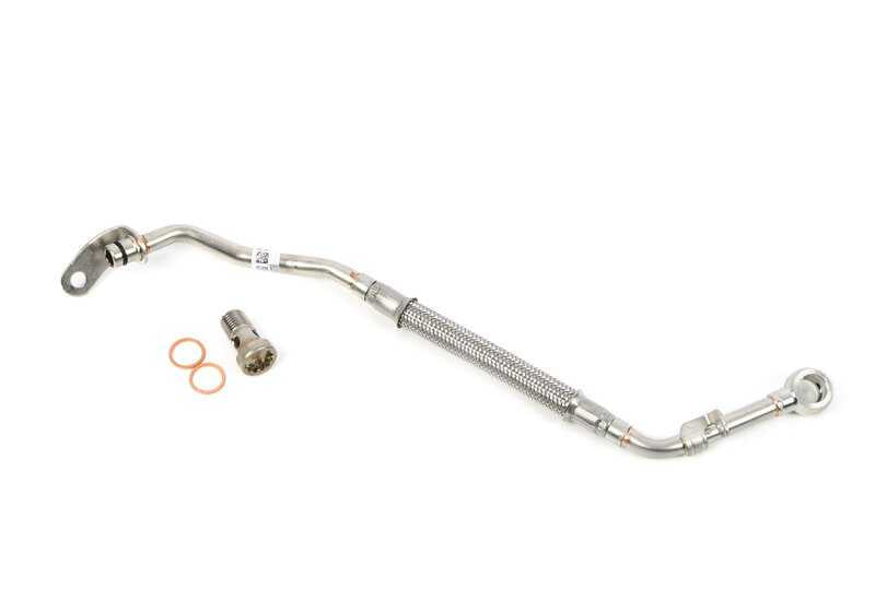 Tubo de retorno del refrigerante para el turbocompresor OEM 11538841583 para BMW G30, G11, G12, G14, G15, G16, G05, G06, G07. Original BMW.