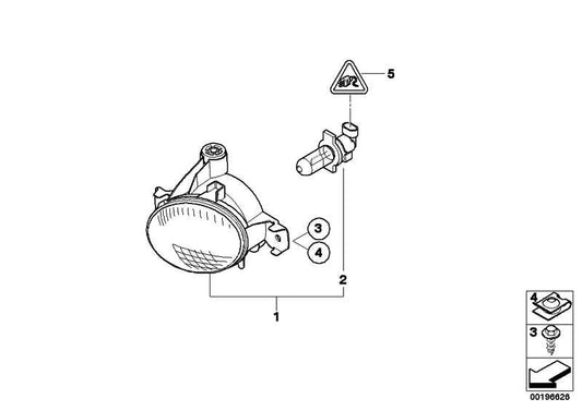 Luz Antiniebla Autoadaptable En Curvas Para Bmw E71 E72 . Original Recambios