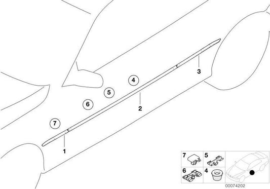 Moldura Liston Embellecedor Lateral Paragolpes Cromado Bmw Para Cabrio Y Coupe E46. Original