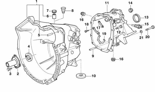 Plaque de sujet pour BMW E87, E36, E46, E34, E39, E85 (OEM 23221228337). BMW d'origine