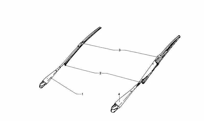 Brazo limpiaparabrisas derecho OEM 61611357558 para BMW (Modelos compatibles: E23, E24, E28). Original BMW.