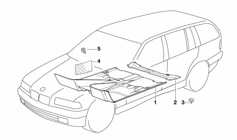 Cubierta de protección OEM 51478173782 para BMW Serie 3 E36 (Todos los modelos compatibles: Compact, Berlina, Coupé, Cabrio, Touring). Original BMW.