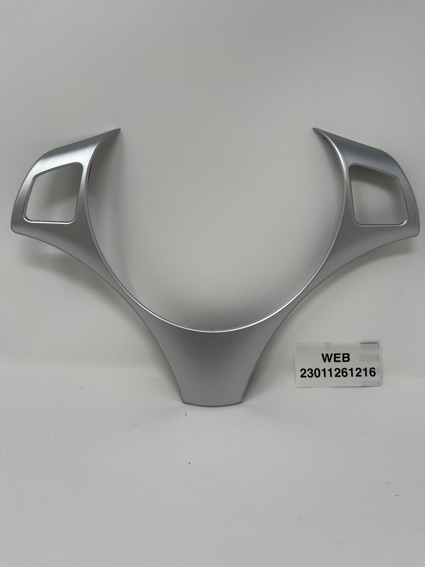 Embellecedor Moldura Pegatina Negro Carbono/Plata Aluminio Para Volante De Bmw Serie 1 E82 E87