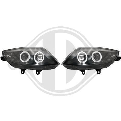 Juego Faros Delanteros Con Angel Eyes Para Bmw E85 Y E86