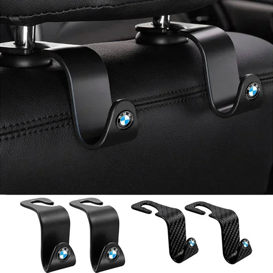 Ganchos Portátiles para Respaldo de Asiento BMW - Disponibles en Negro y Carbono