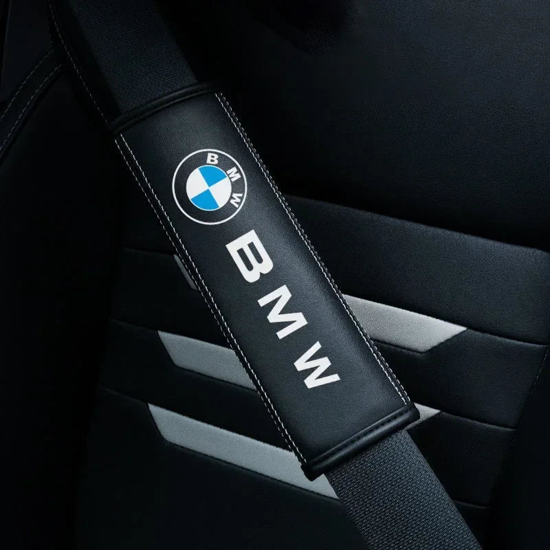 Almohadillas Para Cinturón De Seguridad Bmw Cuero Negro. Accesorios