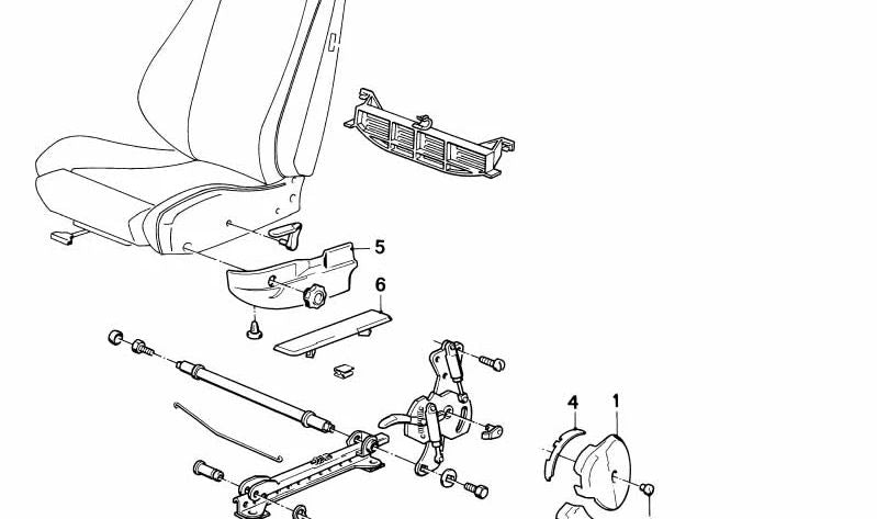 Cubierta exterior derecha para BMW E28, E24, E23 (OEM 52101926794). Original BMW.