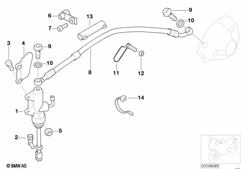 Tuerca hexagonal para BMW Serie 1 F20N, F21N, Serie 2 F22, F23, G42 (OEM 07129905471). Original BMW