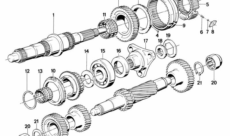 Rodamiento OEM 23121224558 para BMW E30, E28, E34. Original BMW.