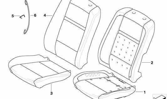 Funda Asiento de Cuero para BMW X5 E70 (OEM 52107307022). Original BMW