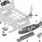 Tapón de cubierta para riel del asiento exterior derecho para BMW F20, F21, F22, F23, F30, F31, F34, F35, F80, F32, F36, F82, I01 (OEM 52107314014). Original BMW.