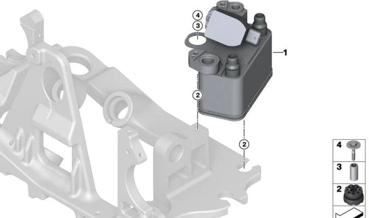 Cooler de ar condicionado (Chiller) OEM 64507911722 para BMW G08 (X4), G02 (X3). BMW original.