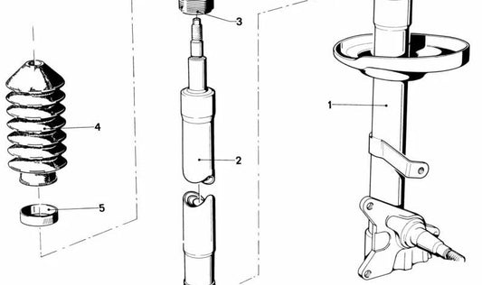 Front right shock absorber OEM 31311114715 for BMW E21. Original BMW.