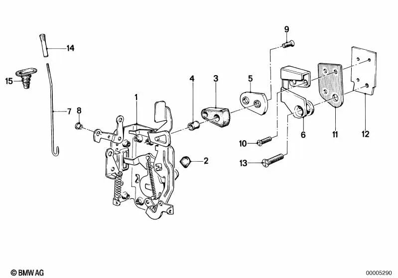 Varilla de accionamiento para BMW Serie 5 E28 (OEM 51211879663). Original BMW.