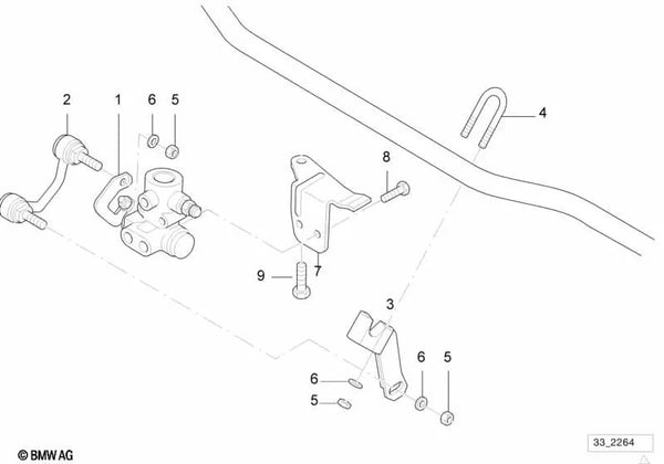 Soporte Válvula de Control para BMW Serie 7 E38 (OEM 37121090629). Original BMW