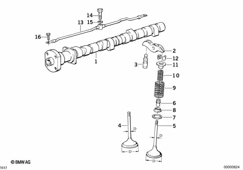 Nockenwelle für BMW 3er E36, E46, 5er E34 (OEM 11311739176). Original BMW