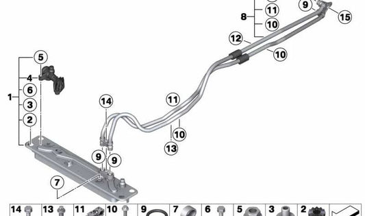 Clip für BMW 1er F20, F21, 2er F22, F23, 3er F30, F31, F35, 4er F32, F36, X1 E84, X3 F25, X4 F26, X5 E70N, F15, X6 E71, F16, Z4 E89 (OEM 17227610330). Original BMW