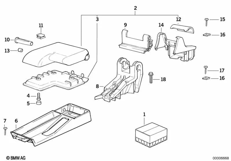 Parte superior de la consola para BMW E36 (OEM 51162255493). Original BMW.