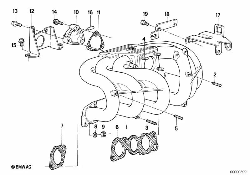 Soporte de Fijación para BMW E30, E28, E34 (OEM 11611274939). Original BMW